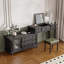 Makeup Vanity with mirror,5 drawers,Power Outlet,1 chair