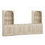 Ensemble de meuble télé 6 pièces Modern Jagger Series 1A2F, Camel-139463700