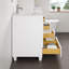 Tuley Meuble-lavabo simple blanc avec comptoir en quartz Carrara et lavabo en porcelaine encastré
