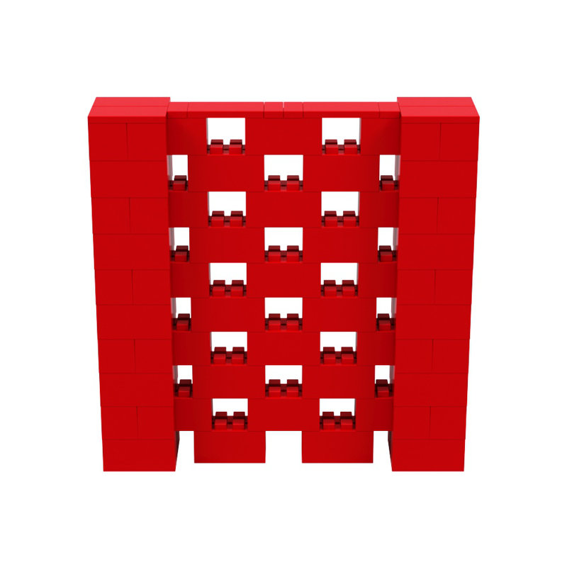 Ensemble mural Everblock, Rouge, H 60 po x l 60 po x P 12 po