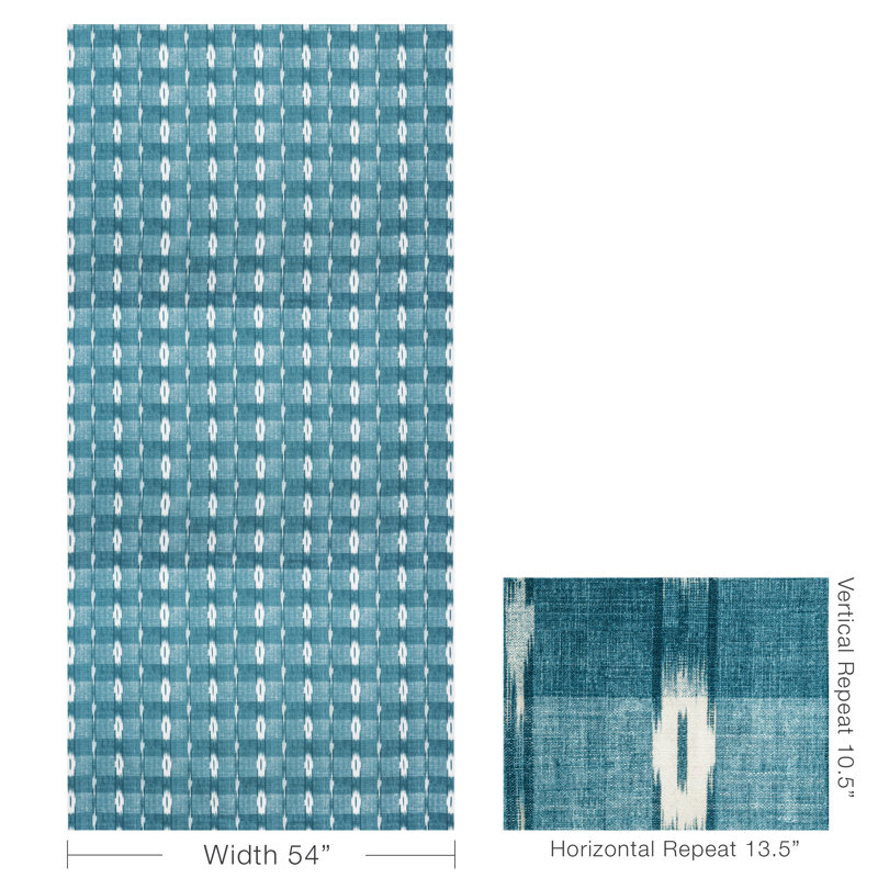 Manoir Girard Cotton Blend Fabric, Teal