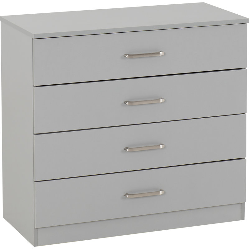 Sumrah 75cm W 4 - Drawer Chest of Drawers, Light Grey