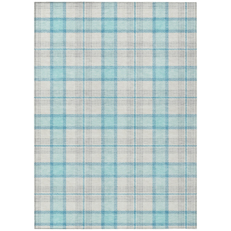 Tapis intérieur / extérieur lavable 8 pi x 10 pi Aqua
