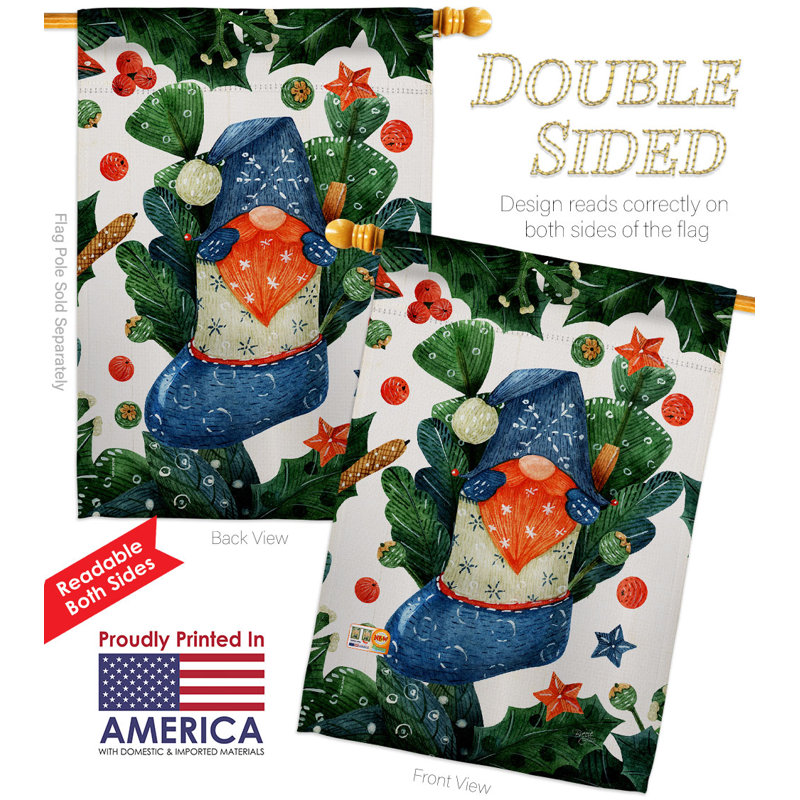 Double Sided 40'' H x 28'' W Polyester House Flag
