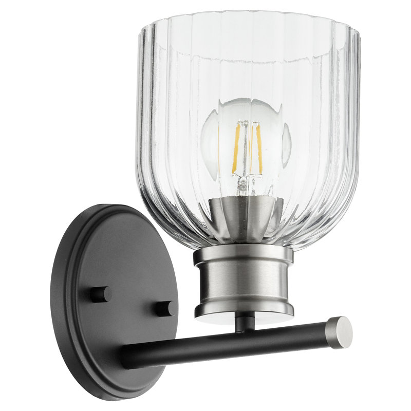 Nerissa Steel Armed Sconce, Satin Nickel