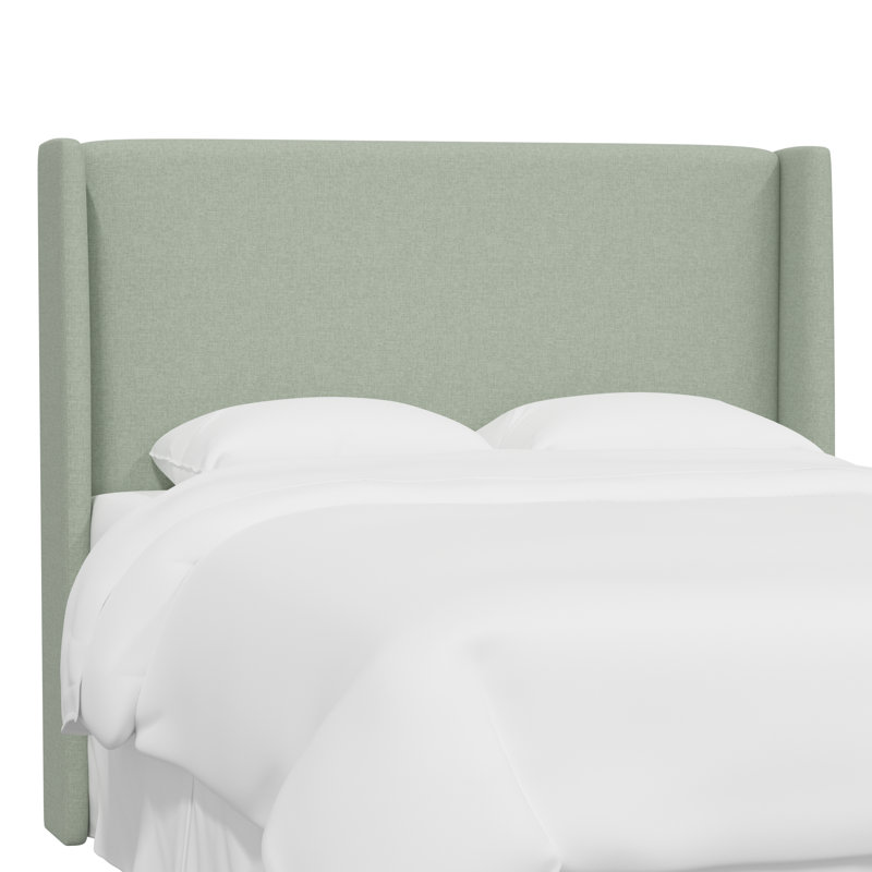 Avilee Upholstered Headboard, Textured Seafoam Linen, Full