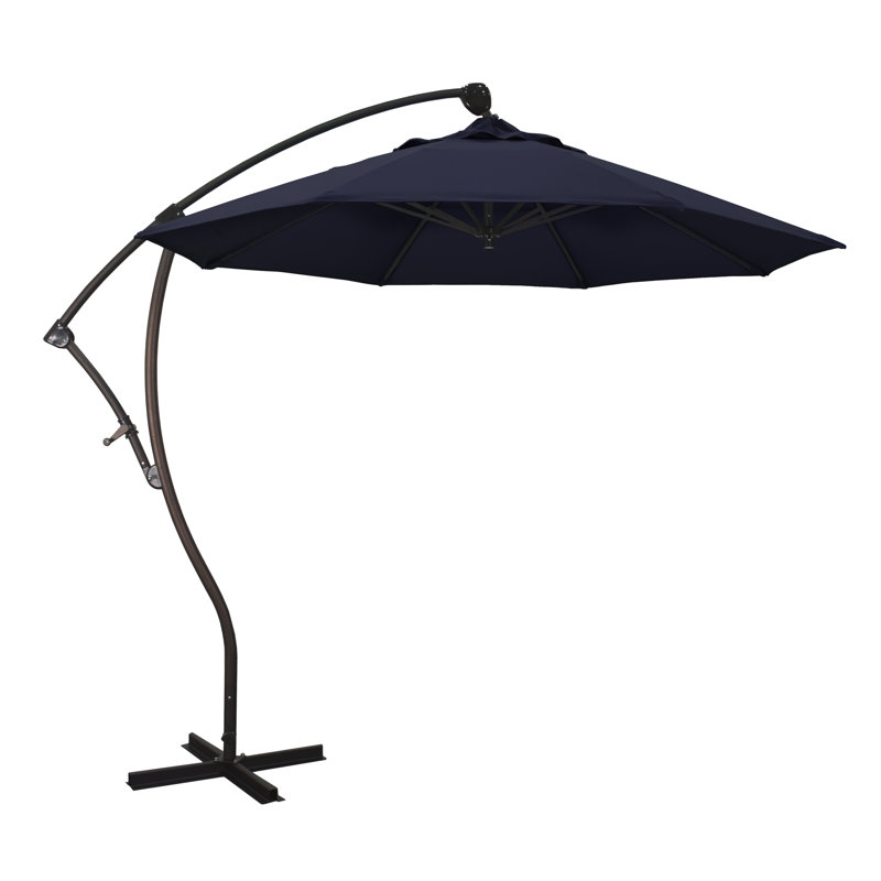 Parasol en porte-à-faux 9' Welwyn, Sunbrella® Dolce à rayures oasis