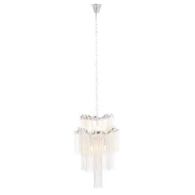 Crick 6 - Light Silver Cluster Pendant