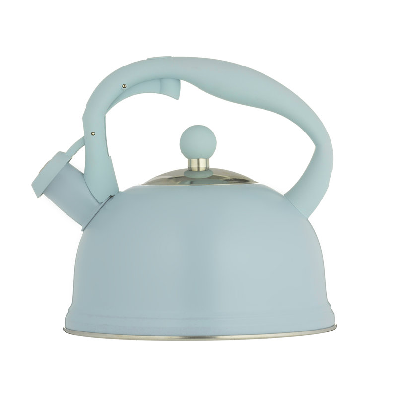 Living 2L Stainless Steel Whistling Stovetop Kettle, Blue