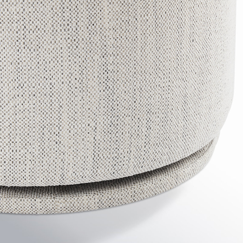 Chaise d'appoint pivotante Sharlene, Tissage ivoire Prestige