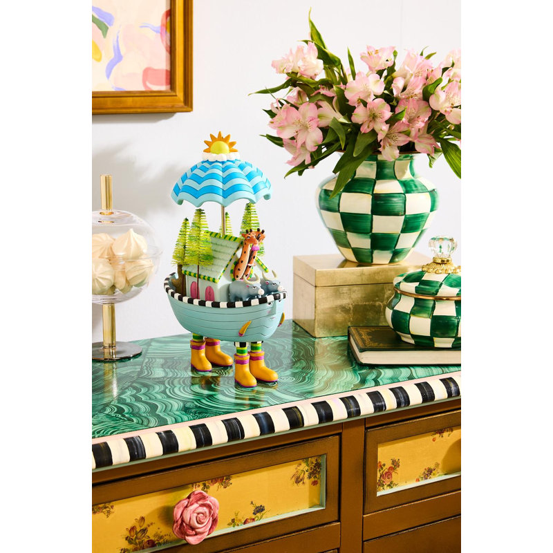 Emerald Check Large Vase