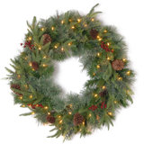 Colonial Wreath with Lights