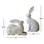 SET OF TWO RUSTIC METAL RABBITS