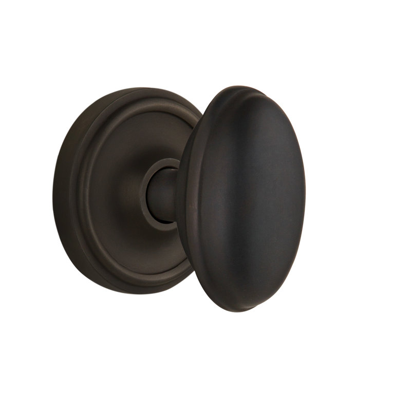 Classic Rosette with Homestead Door Knob, Oil-Rubbed Bronze, 2-3/4”