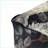 Ottoman Hazel Large Square Pouf, 22x27x22, Flower Print on Black | Black + Flower-1115012209