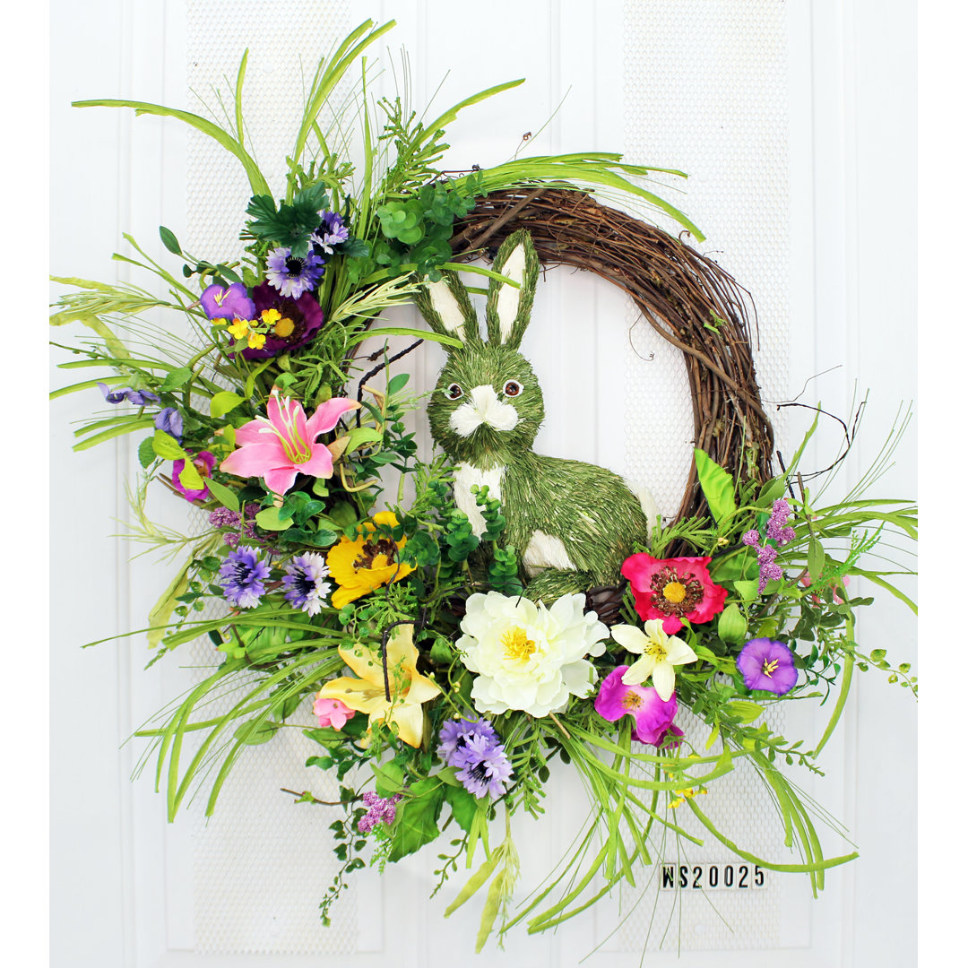 Faux Mixed Assortment Foam 24'' Wreath Rosalind Wheeler