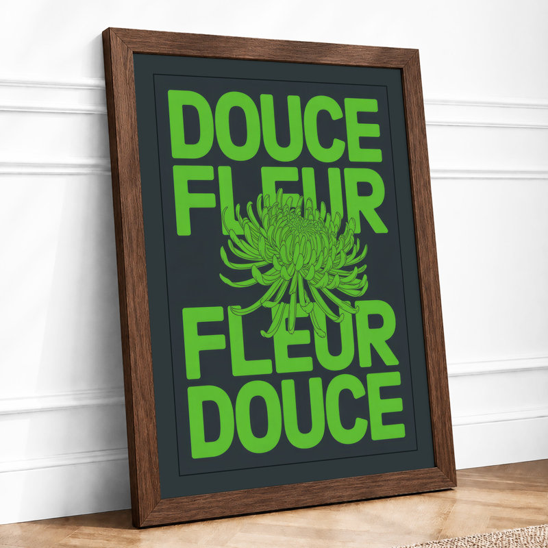 Douce Fleur Botanical - Framed Print, A4 - 29.7 x 21.0 cm, Walnut