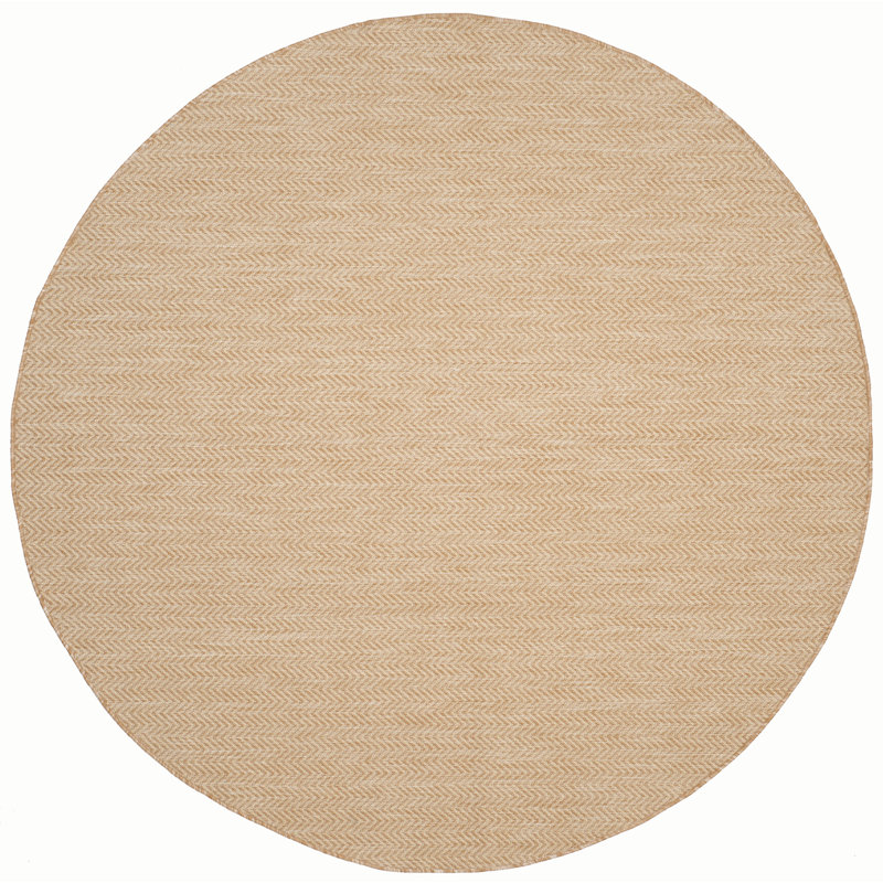Arneshia Beige Indoor/Outdoor Area Rug, Round 10', Beige