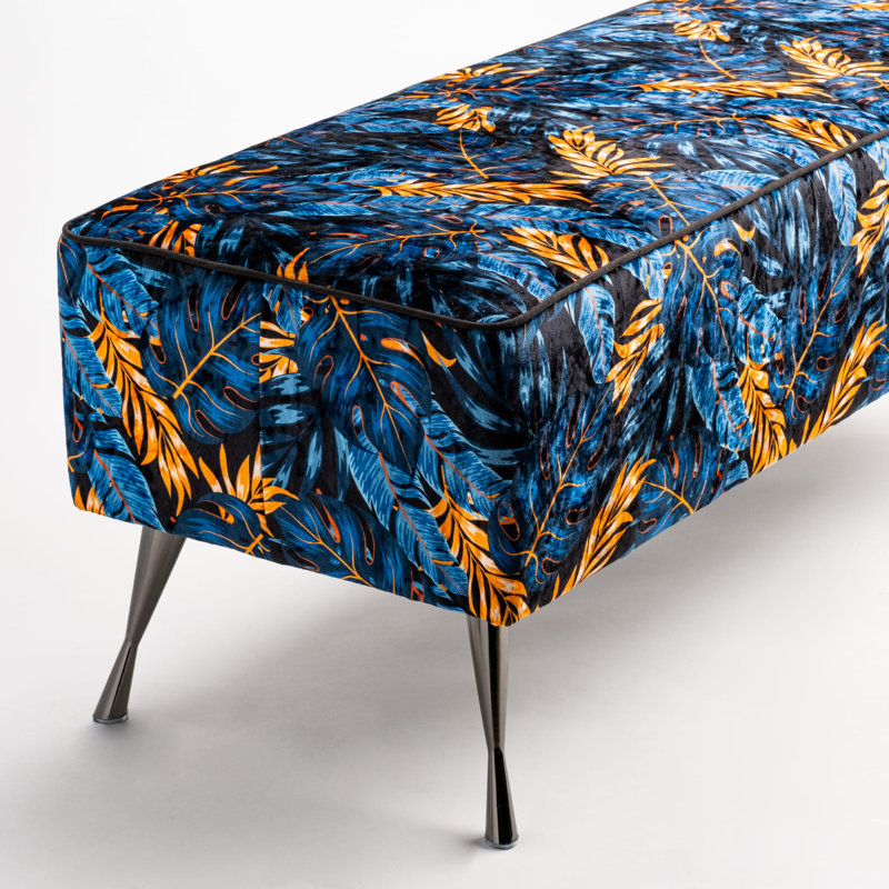 Allenport Velvet Upholstered Bench, H40 x W100 x D30cm