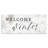 Welcome Winter Phrase Geometric Snowflake Pattern