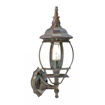 Applique murale globe en verre ornemental