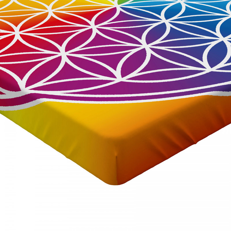Hippie Microfiber Fitted Sheet, Twin Fitted Sheet
