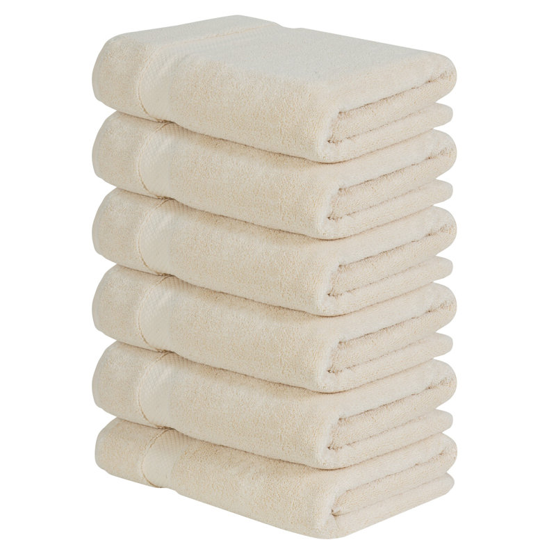 Splash 100% Cotton Zero Twist Bath Towel Set, 550 GSM Ultra Soft Absorbent Bath Towels for Spa & Daily Use, OEKO-TEX Certified, 6 Pack, Sand