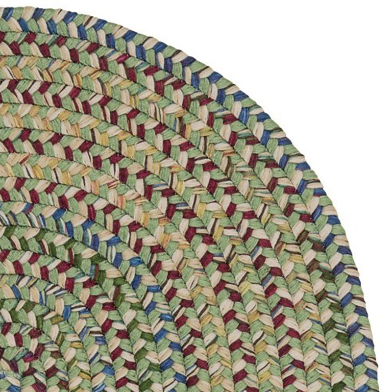 Tapis vert / bleu Dollman, Rond 13 pi