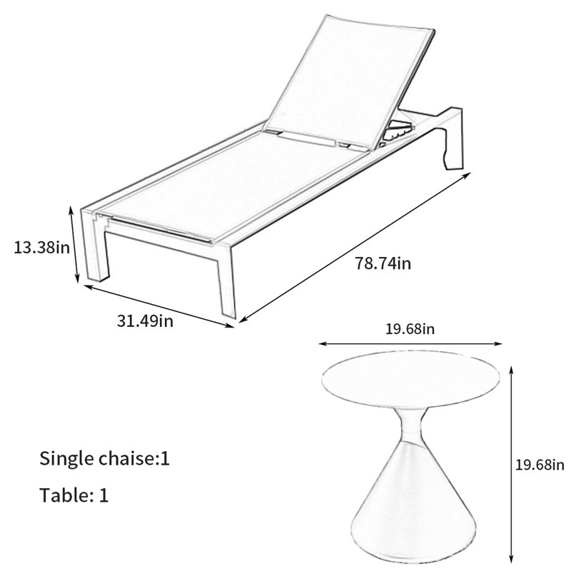 Outdoor Pool Hotel Lounge Chair
