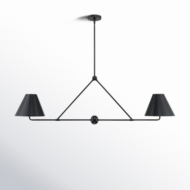 Kinston 4 - Light Dimmable Linear Chandelier, Black