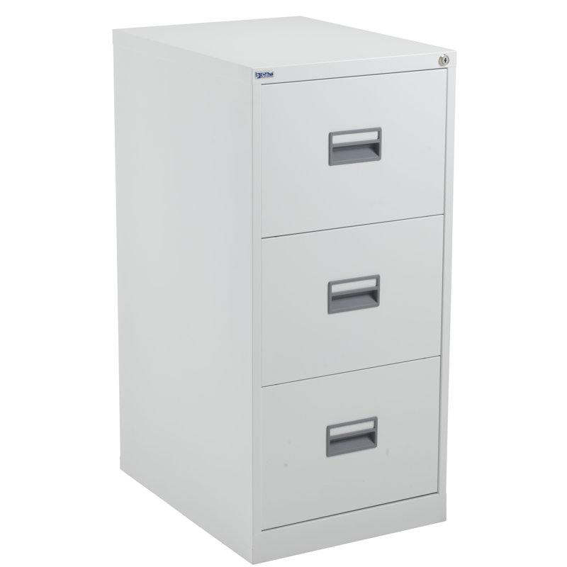 46.5cm Wide 3 -Drawer Steel File Cabinet, White