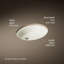 Caxton® Ceramic Oval Undermount Bathroom Sink-475853756