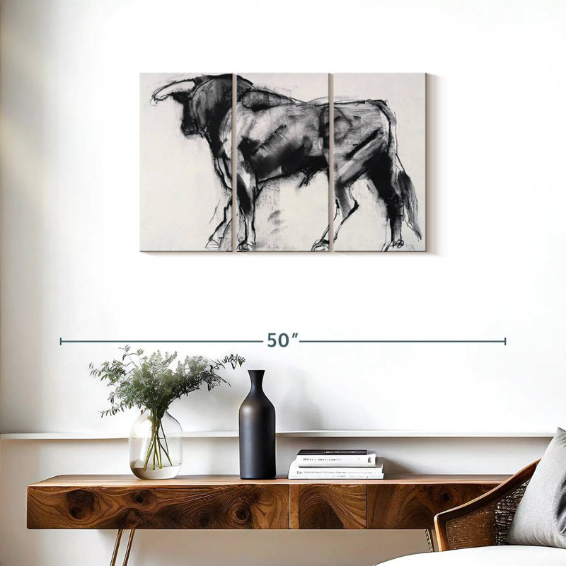 Brampt Toro Azul I, 20" H x 33" W