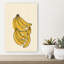 «Yellow Banana Bunch Modern Organic Fruit Tropical», reproduction d'art murale-129771029
