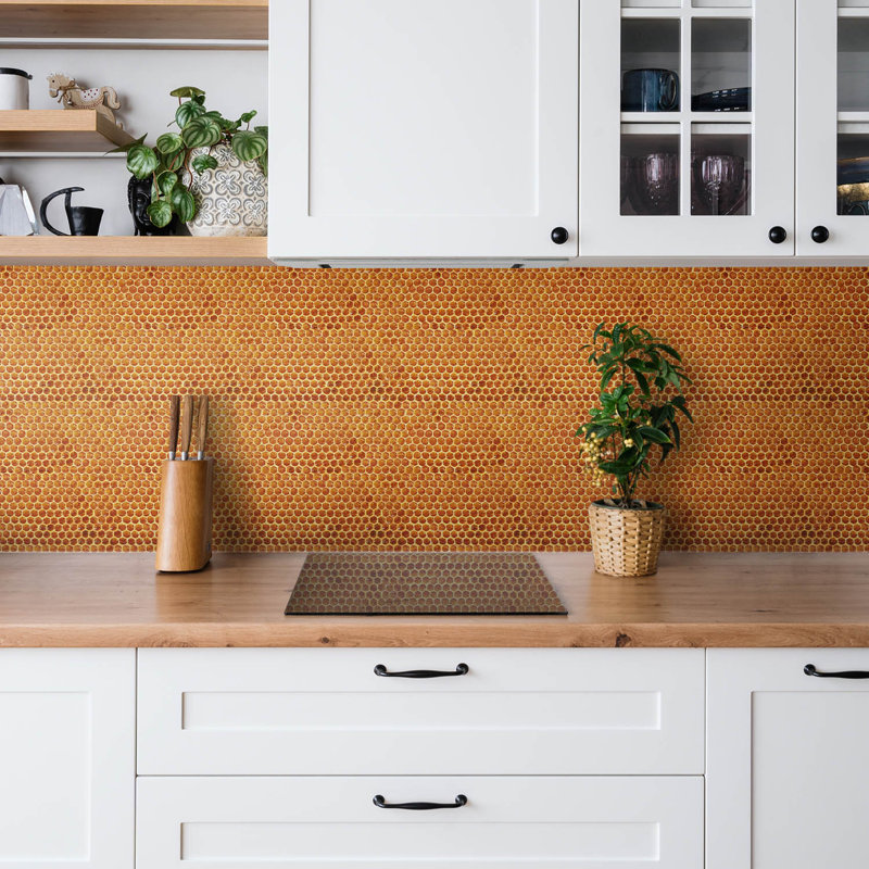 Self Adhesive Vinyl Splashback Wall Panel Sticker Tile Peel Stick 100x50 cm Honeycomb