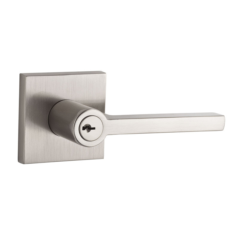 Satin Nickel Contemporary Square Lever Entry Lockset