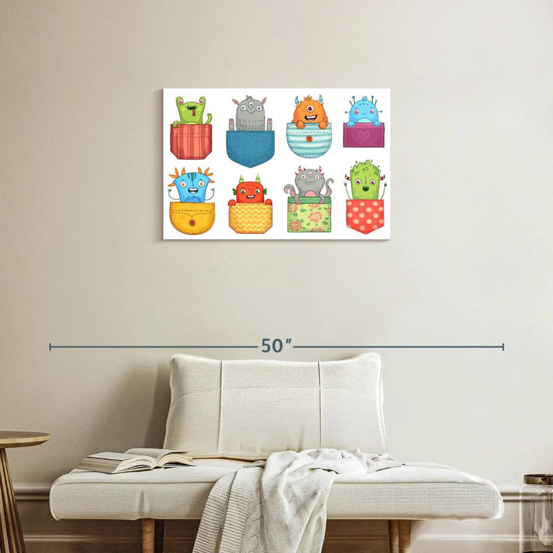 Ashelle Pocket Monsters, 20" H x 30" W
