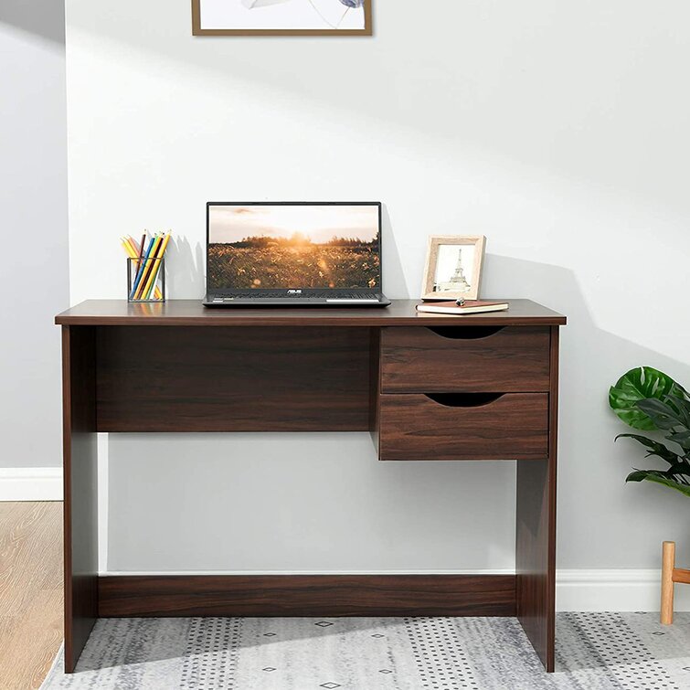 Winston Porter Moyle 35.4'' Writing Desk with 2-Drawers & Reviews