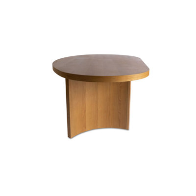 Table de salle à manger, plateau en placage de chêne Freeform, sièges pour six, finition naturelle