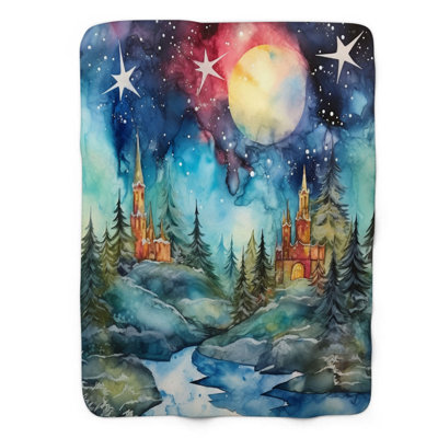 Couverture en sherpa 1 pièce Winter Winter Wonderland