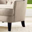 Chaise d'appoint rembourrée avec coussin moelleux Mid-Century-128598115