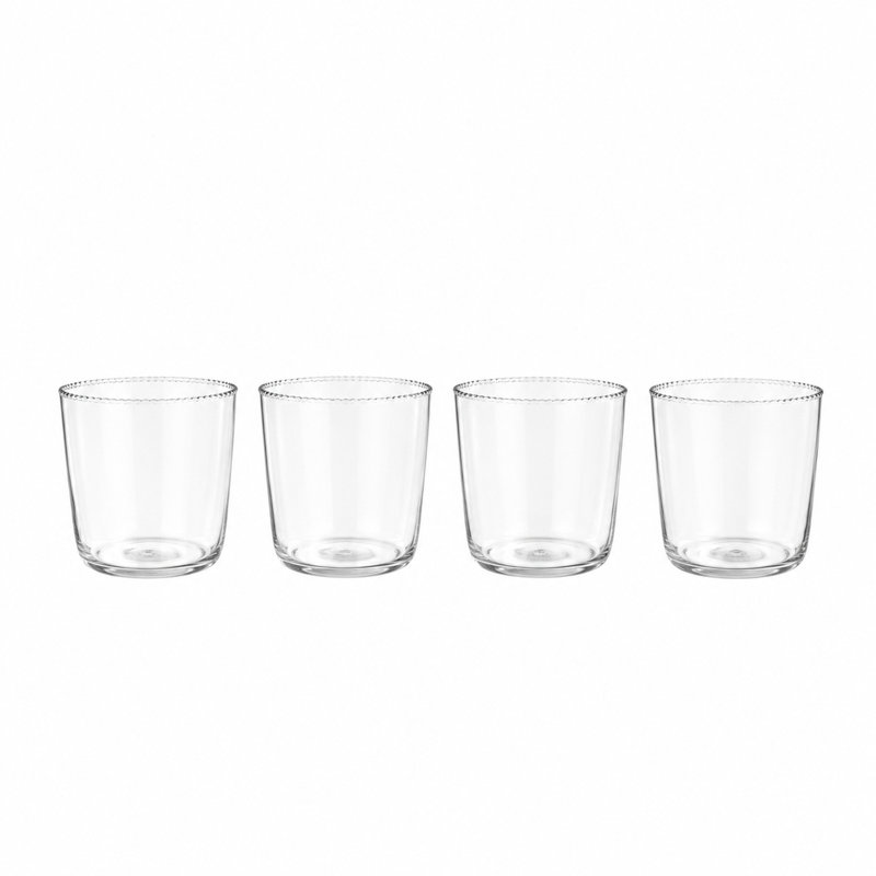 Ruffle Rocks Glass, Set of 4