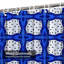 Rideau de douche transparent transparent, rideaux de douche pour la salle de bain avec 12 crochets-130012098