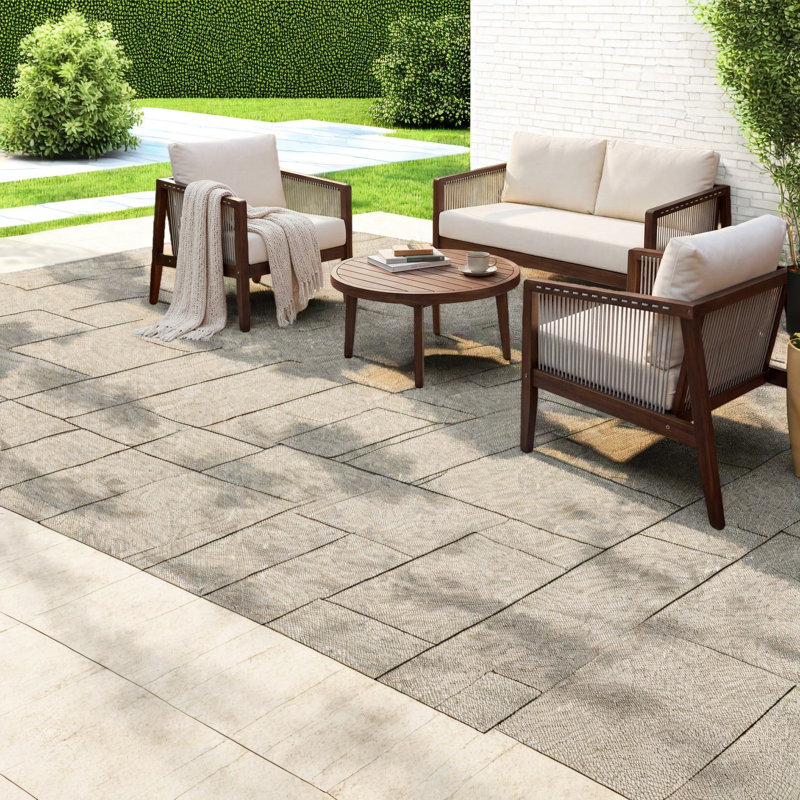Morceaux de patio en bois d'acacia, pièce moderne pour la cour arrière