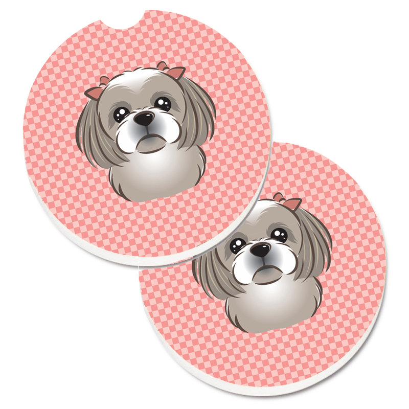 Sous-verre Retriever, Rose, Shih Tzu Gris