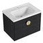 Meuble-lavabo à fermeture en douceur avec lavabo