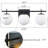 Black Milky Globe Vanity Light- 3 Light