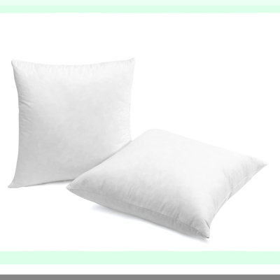UltraPlush Down Comfort Pillow Inserts - Double Layered Down-Proof Design, High Fill Weight, Pack of 2, White - LuxeSleep Essentials
