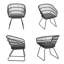 Ensemble repas d'extérieur 7 pièces pour 6 personnes | Table en acacia et chaises en rotin | Ensemble de patio moderne pour recevoir dans la cour arrière