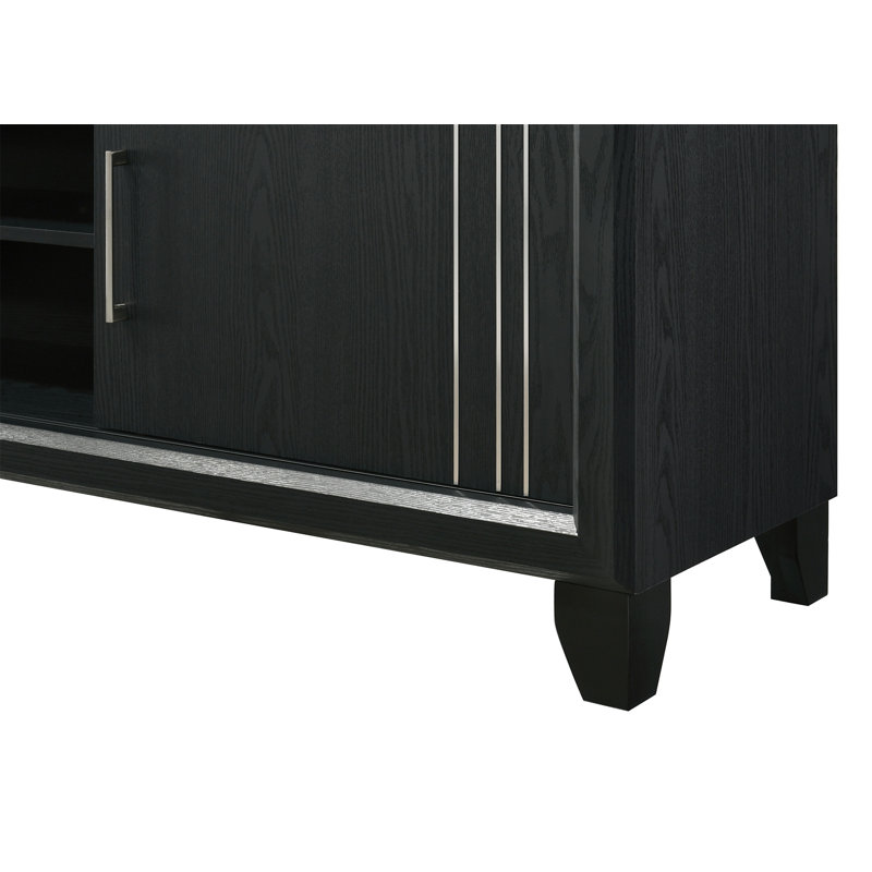Meuble télé 1 pièce Contemporary, Gris anthracite